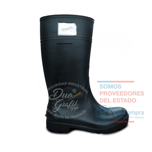 BOTA PVC IND.A.SHOE NEGRA SIN PUNTA-min Bota PVC IND.A.Shoe Negra sin Punta - Imagen 1