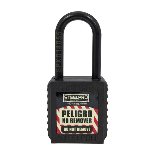 CANDADO STEELPRO DIELECTRICO NEGRO-min Candado Steelpro Dielectrico Negro - Negro - Imagen 1