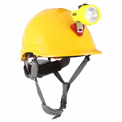 Casco Steelpro Abs Mta Amarillo Con Portalampara Full