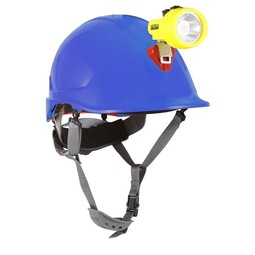 Casco Steelpro Abs Mta Azul Con Portalampara Full