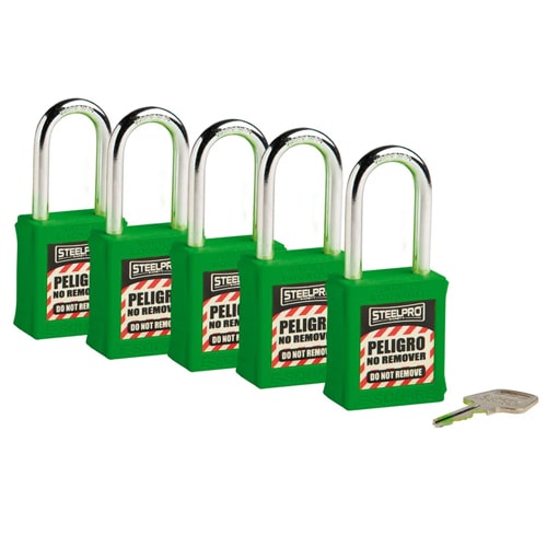 Kit De 5 Candados Mk Steelpro X10 Verde