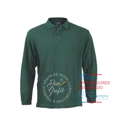 Polera Pique Hombre Manga Larga