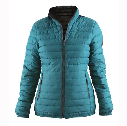 Parka Pluma HW Goose Reversible Mujer Negro/Turquesa